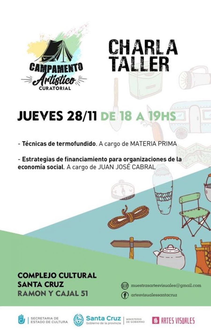 Charla taller a cargo de "Materia Prima" y Juan José Cabral