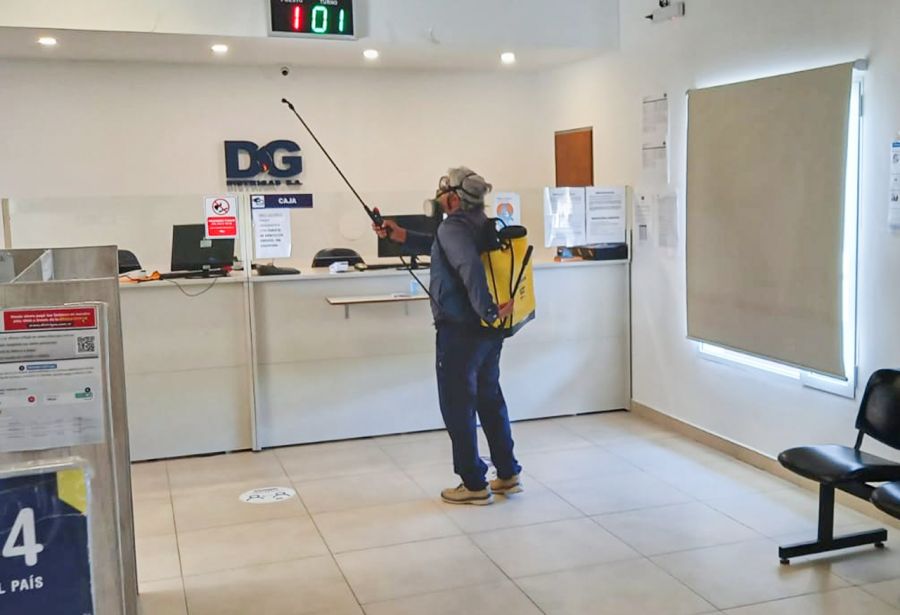 Concretaron tareas de desinfección en todas las sucursales de Distrigas S.A