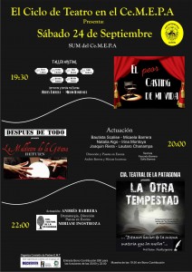 Décimo Segunda Fecha del Ciclo de Teatro en el Ce.M.E.P.A