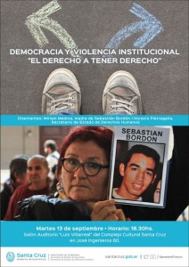 charla sobre “Democracia y Violencia Institucional”