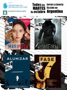 cartelera de cine para el mes de octubre