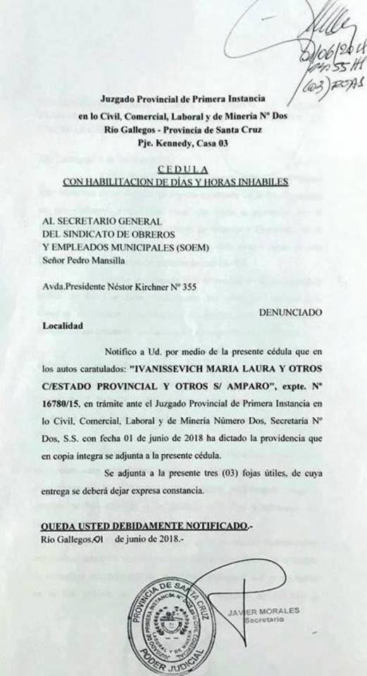 Juez Marincovic citó a Pedro Mansilla y autoridades municipales